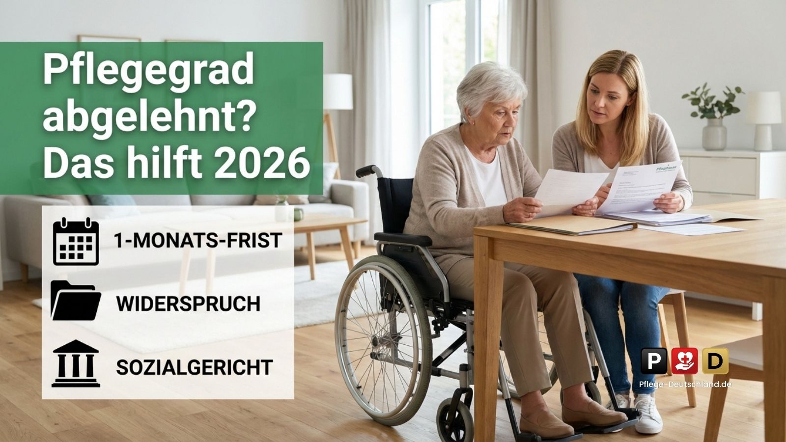 Pflegegrad abgelehnt oder zu niedrig? Das gilt