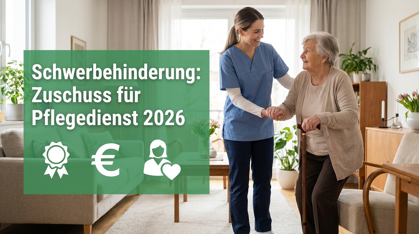 Schwerbehinderung 2026: Zuschuss für Pflegedienst richtig nutzen