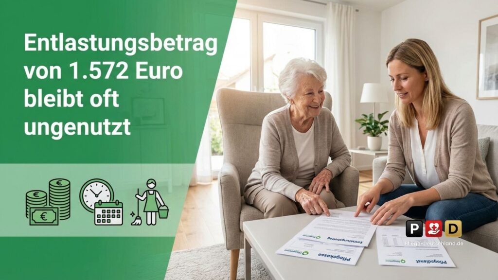 Pflegegeld 2026: Entlastungsbetrag von 1.572 Euro bleibt oft ungenutzt
