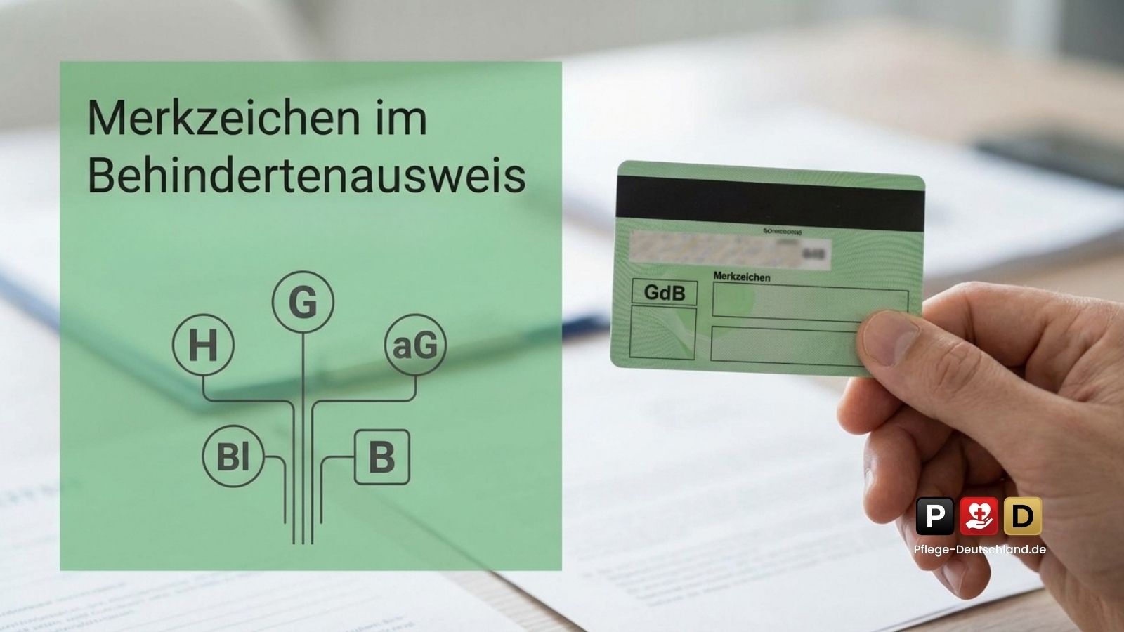 Merkzeichen im Ausweis: Was bedeuten G, aG, H, Bl und B?