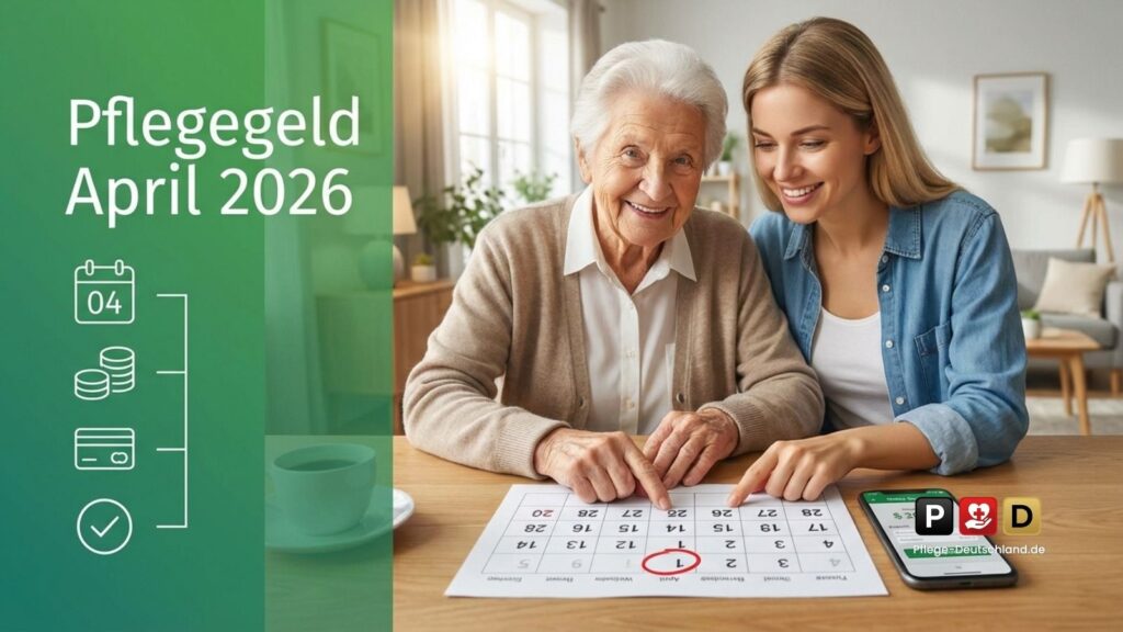 Pflegegeld April 2026: Wann ist das Geld auf dem Konto?